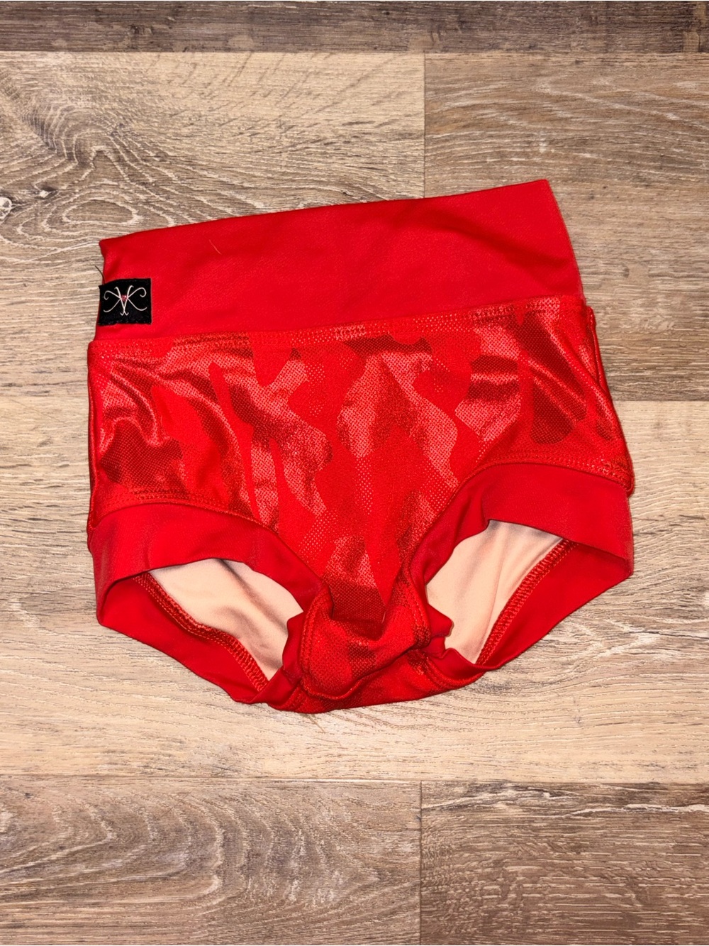 Girls' Red High-Waist Dance Briefs